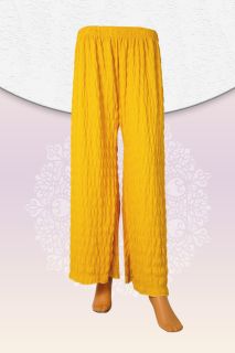 Yellow Color Soft Woolen Palazzo Pant