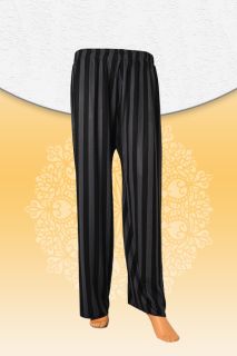 Black & Ash Striped Wide Leg Palazzo Pant