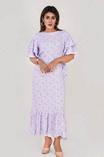 Women's Floral Cotton Midi Dress