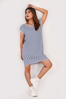 Women's Striped Casual T-Shirt Dress