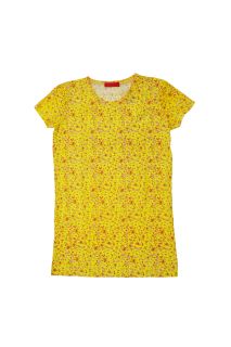 Yellow Color All Over Printed Long T-Shirt